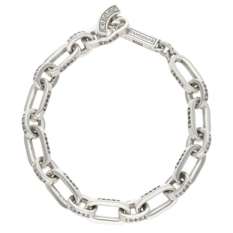Chrome Hearts PAPER E CHAIN Silver Bracelet Size 7 Inch