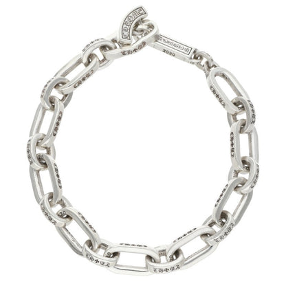 Chrome Hearts PAPER E CHAIN Silver Bracelet Size 7 Inch