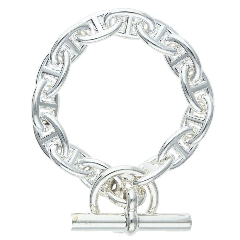 HERMES Chaine d'Ancre PM Silver Bracelet Size 14LINK