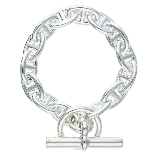 HERMES Chaine d'Ancre PM Silver Bracelet Size 14LINK