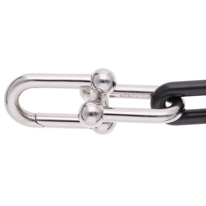 TIFFANY&Co. Hardware Titanium & WG Link Bracelet Size LARGE