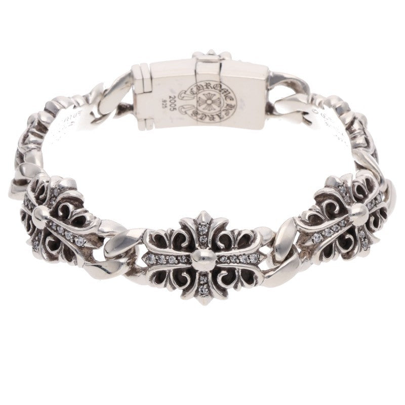 Chrome Hearts KEEPER LINK P D Bracelet Silver Size 5LINK