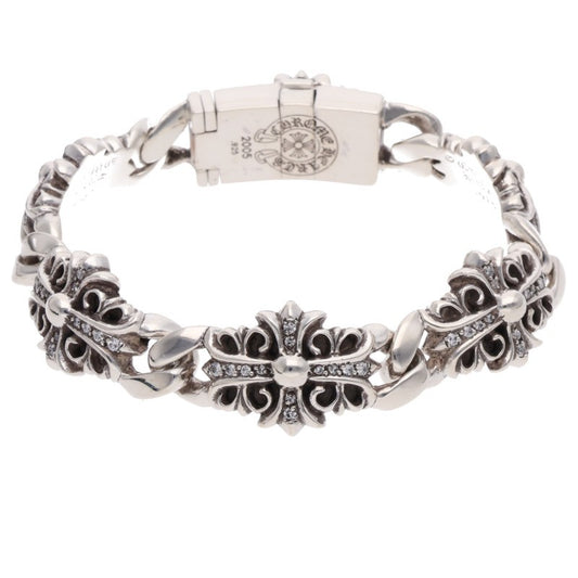 Chrome Hearts KEEPER LINK P D Bracelet Silver Size 5LINK