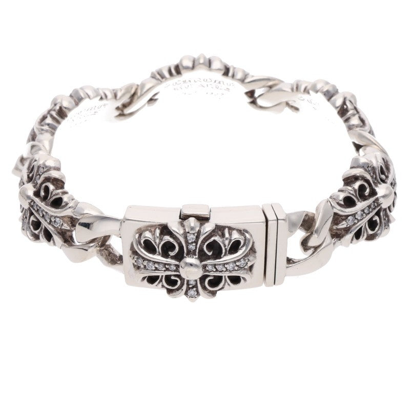 Chrome Hearts KEEPER LINK P D Bracelet Silver Size 5LINK