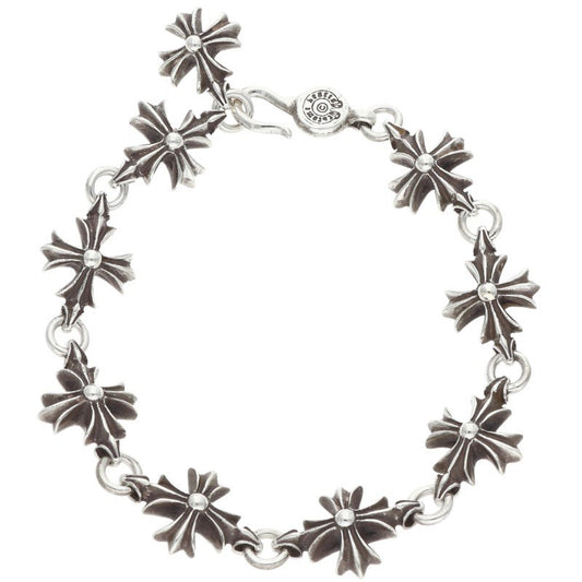 Chrome Hearts CO CH PLUS Cut Out Silver Bracelet Size 9LINK