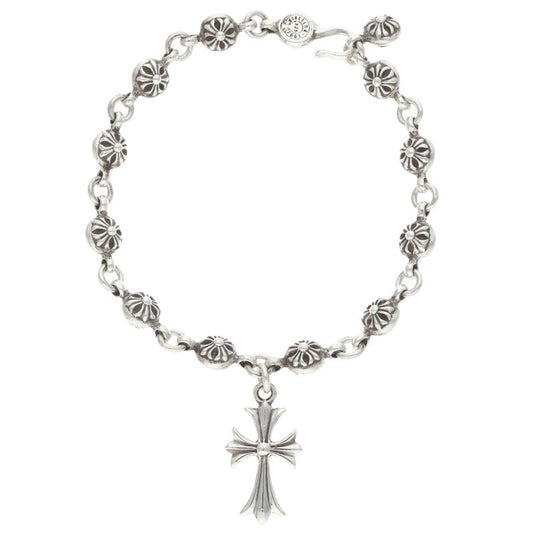 Chrome Hearts NO1 BALL CH CROSS Silver Bracelet