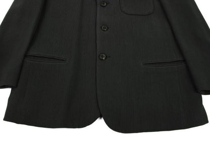 ISSEY MIYAKE MEN Dark Green Wool Ribbed Collar Jacket Size L