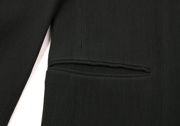 ISSEY MIYAKE MEN Dark Green Wool Ribbed Collar Jacket Size L