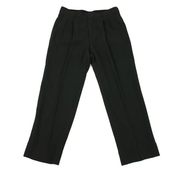 ISSEY MIYAKE MEN Wool Two-Tuck Rib Pants Dark Green Size XL