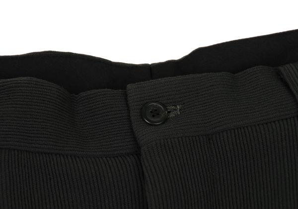 ISSEY MIYAKE MEN Wool Two-Tuck Rib Pants Dark Green Size XL