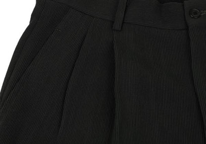 ISSEY MIYAKE MEN Wool Two-Tuck Rib Pants Dark Green Size XL