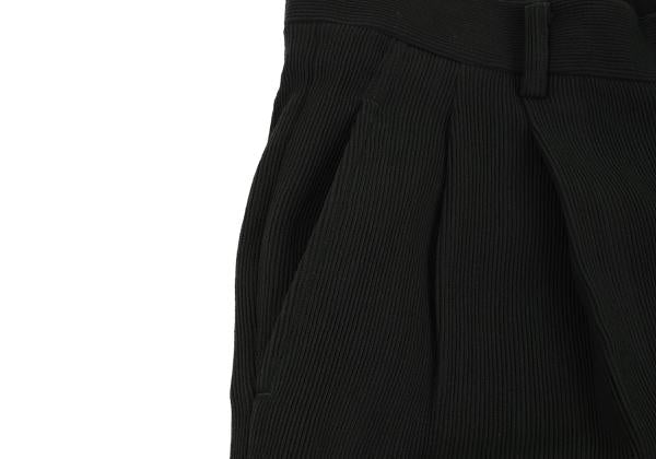 ISSEY MIYAKE MEN Wool Two-Tuck Rib Pants Dark Green Size XL
