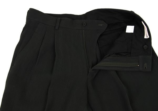 ISSEY MIYAKE MEN Wool Two-Tuck Rib Pants Dark Green Size XL