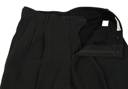 ISSEY MIYAKE MEN Wool Two-Tuck Rib Pants Dark Green Size XL