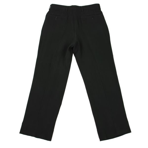 ISSEY MIYAKE MEN Wool Two-Tuck Rib Pants Dark Green Size XL