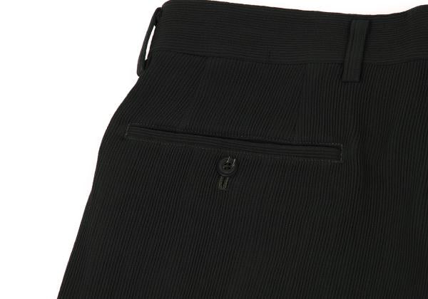 ISSEY MIYAKE MEN Wool Two-Tuck Rib Pants Dark Green Size XL