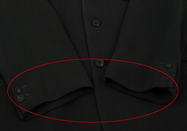 ISSEY MIYAKE MEN Wool Rib Stand Collar Suit Deep Green