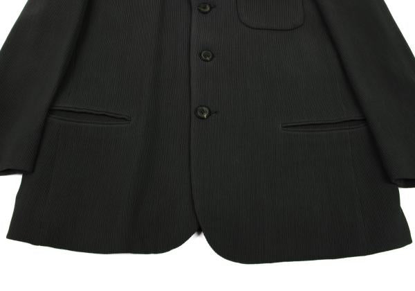ISSEY MIYAKE MEN Wool Rib Stand Collar Suit Deep Green