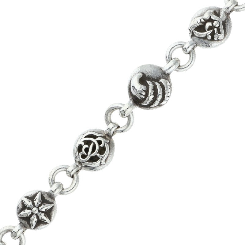 Chrome Hearts 2 Clip #2 Multiball Long Wallet Size Silver