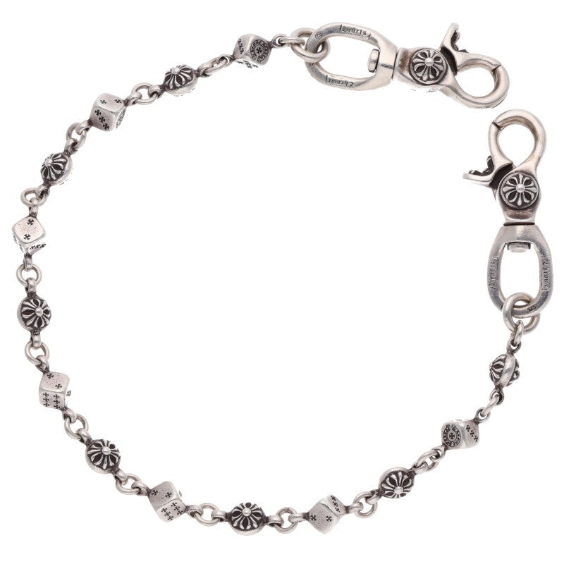 Chrome Hearts Silver Short 2 Clip Dice Cross Size ONE SIZE