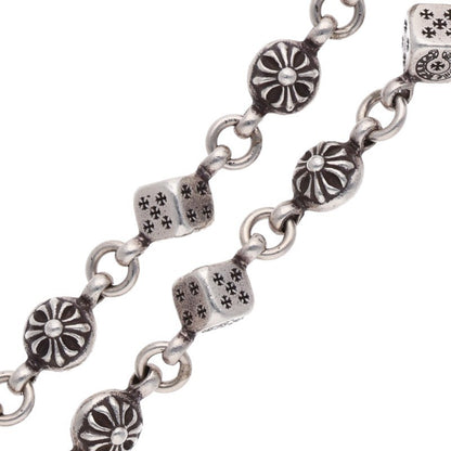 Chrome Hearts Silver Short 2 Clip Dice Cross Size ONE SIZE