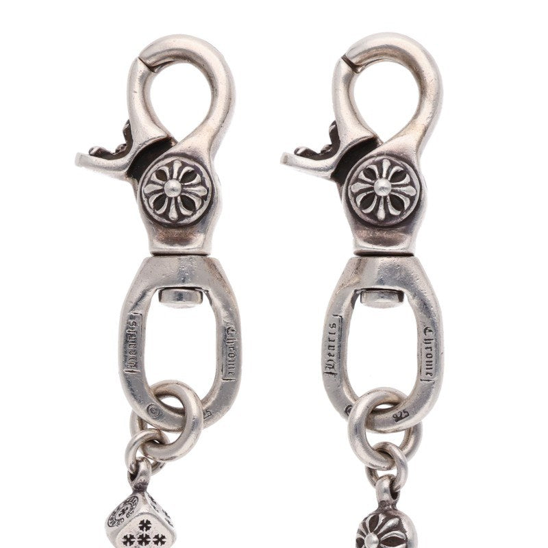 Chrome Hearts Silver Short 2 Clip Dice Cross Size ONE SIZE