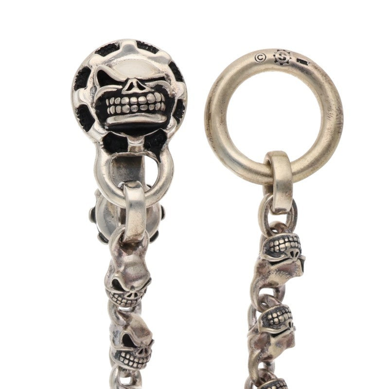 STARLINGEAR Tiny Full Skull Silver Wallet Size ONE SIZE