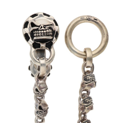 STARLINGEAR Tiny Full Skull Silver Wallet Size ONE SIZE