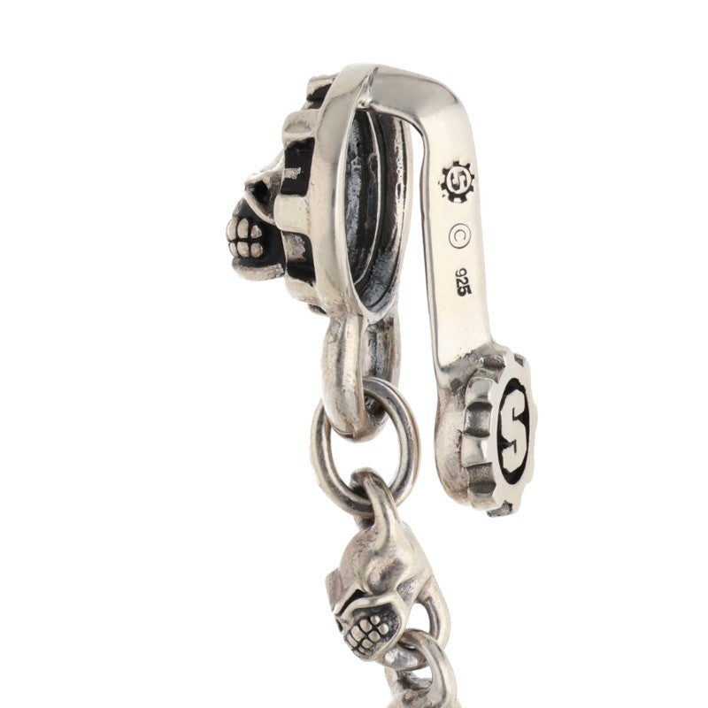STARLINGEAR Tiny Full Skull Silver Wallet Size ONE SIZE