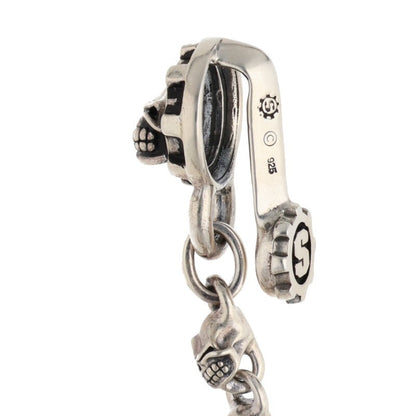 STARLINGEAR Tiny Full Skull Silver Wallet Size ONE SIZE