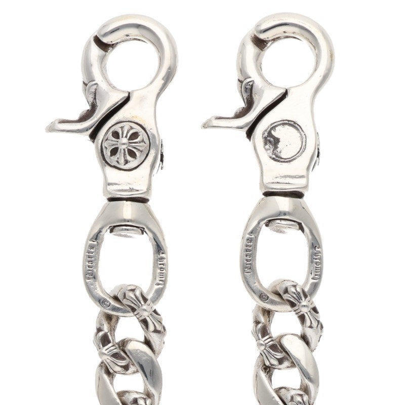 Chrome Hearts 2 Clip Long Fancy Silver Wallet
