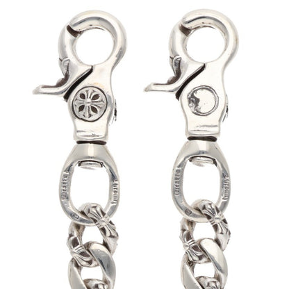 Chrome Hearts 2 Clip Long Fancy Silver Wallet