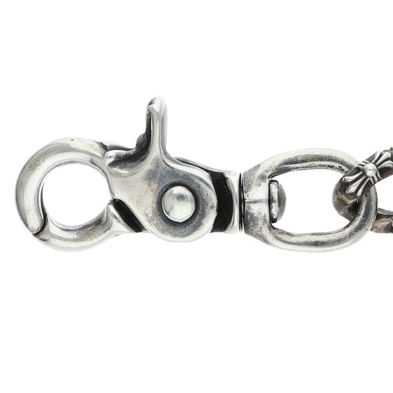 Chrome Hearts 2 Clip Short Fancy Silver Wallet