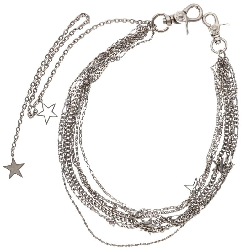 H.HYSTERIC GLAMOUR Silver Star Wallet Chain Size ONE SIZE