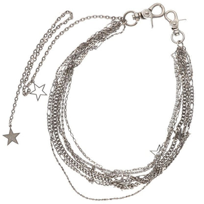 H.HYSTERIC GLAMOUR Silver Star Wallet Chain Size ONE SIZE