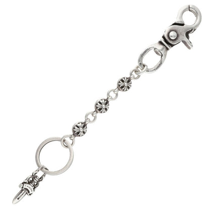 Chrome Hearts CLIP NO2 BALL 3D Cross Key Chain Wallet Size ONE SIZE