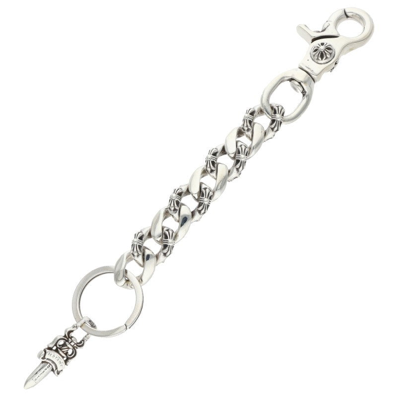 Chrome Hearts CLP CHN FANCY-L Silver Key Chain Wallet Size ONE SIZE