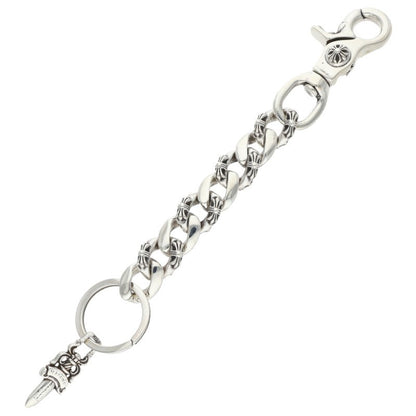 Chrome Hearts CLP CHN FANCY-L Silver Key Chain Wallet Size ONE SIZE
