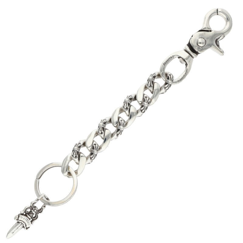 Chrome Hearts CLP CHN FANCY-L Silver Key Chain Wallet Size ONE SIZE