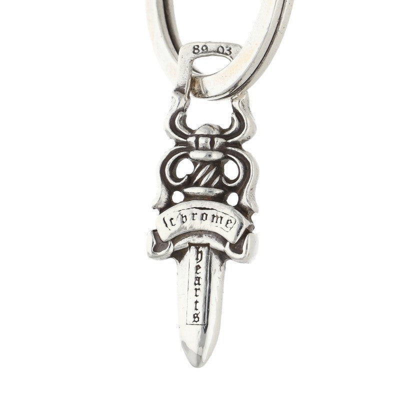Chrome Hearts CLP CHN FANCY-L Silver Key Chain Wallet Size ONE SIZE