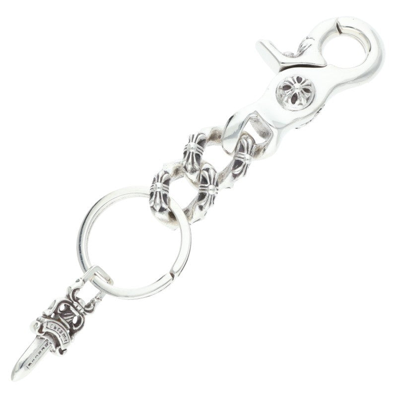Chrome Hearts Short Extra Fancy Link Key Chain Wallet Silver