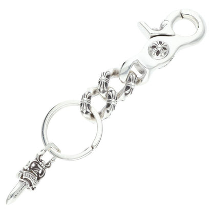 Chrome Hearts Short Extra Fancy Link Key Chain Wallet Silver