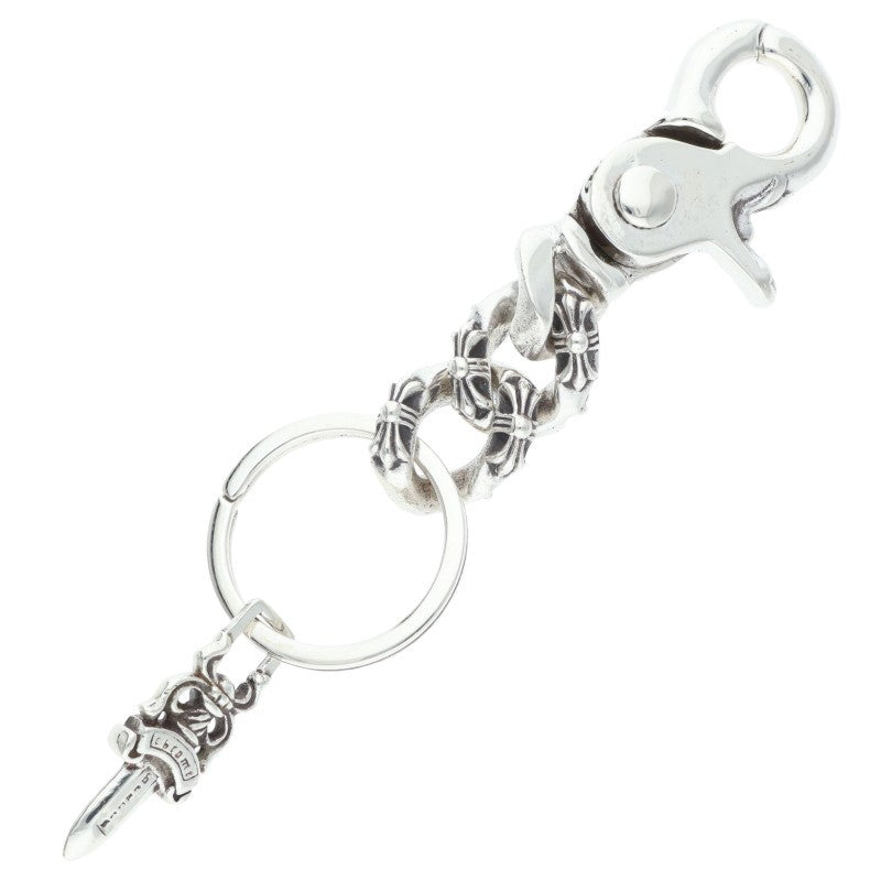 Chrome Hearts Short Extra Fancy Link Key Chain Wallet Silver