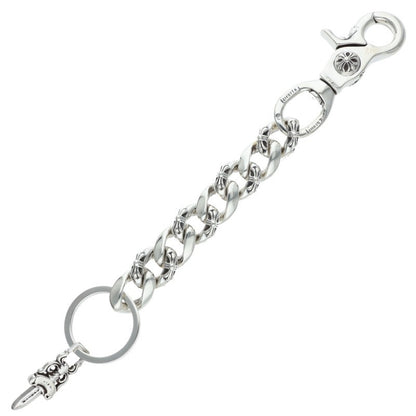 Chrome Hearts Long Fancy Link Silver Key Chain Wallet Size ONE SIZE