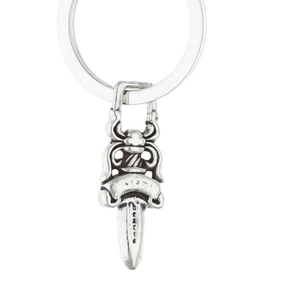 Chrome Hearts Long Fancy Link Silver Key Chain Wallet Size ONE SIZE
