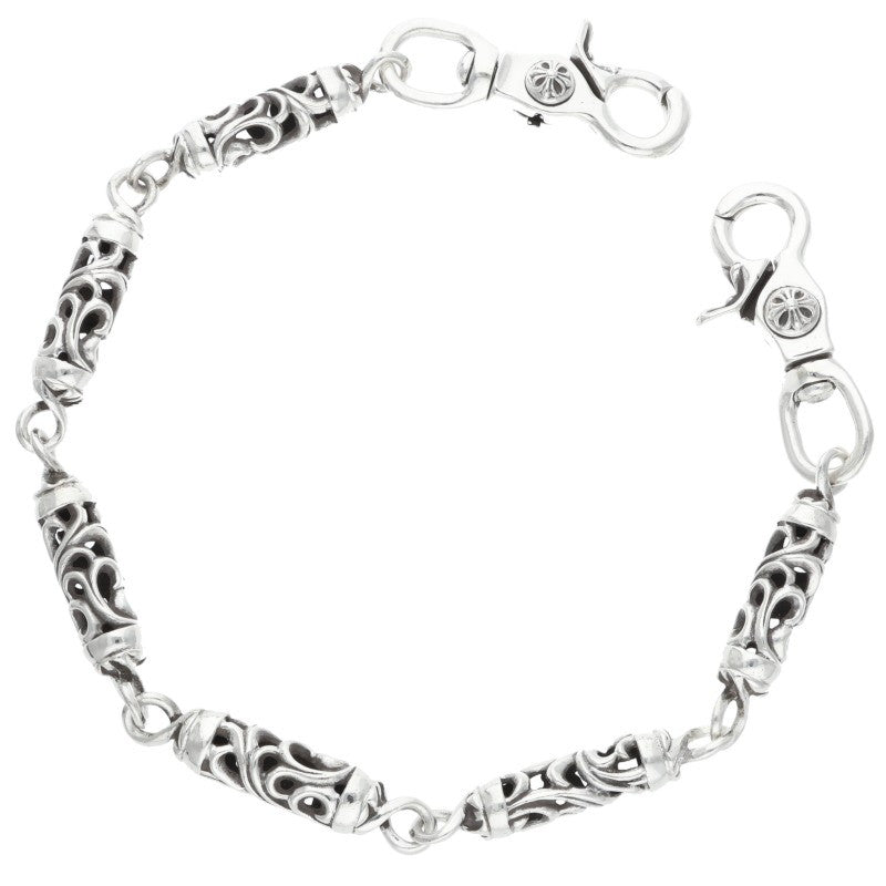 Chrome Hearts 2-Clip Short Roller Wallet Chain Size 6LINK