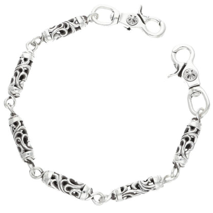 Chrome Hearts 2-Clip Short Roller Wallet Chain Size 6LINK