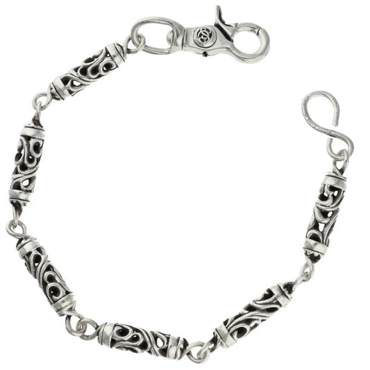 Chrome Hearts Floral Short Roller 1 Wallet Chain Size 6LINK