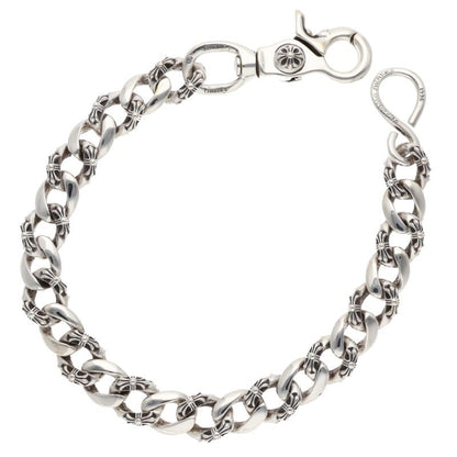 Chrome Hearts 1-Clip Short Fancy Wallet Chain Size Silver