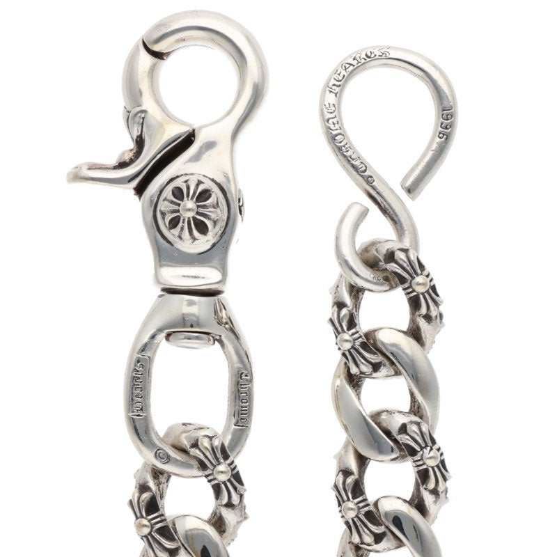 Chrome Hearts 1-Clip Short Fancy Wallet Chain Size Silver
